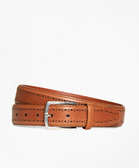 Brooks Brothers Men Leather Perforated Belt