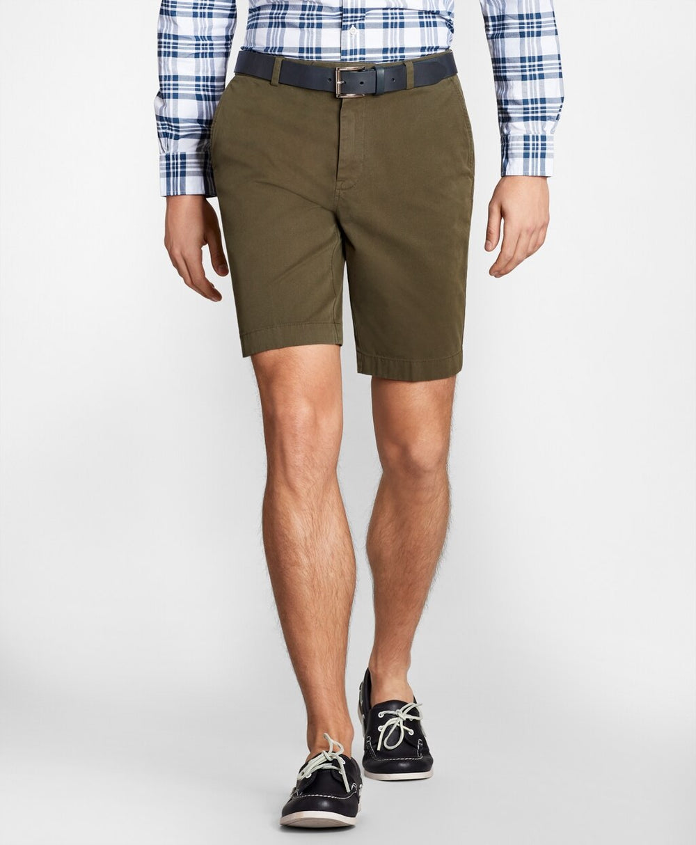 Brooks Brothers Men Garment-Dyed 10" Bermuda Shorts