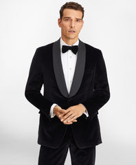 Brooks Brothers Men Regent Fit Shawl Collar Velvet Tuxedo