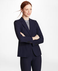 Brooks Brothers Women Petite Pinstripe BrooksCool® Merino Wool Jacket
