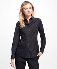 Brooks Brothers Women Petite Non-Iron Tailored-Fit Dress Shirt