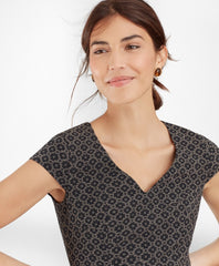 Brooks Brothers Women Petite Floral Jacquard Sheath Dress