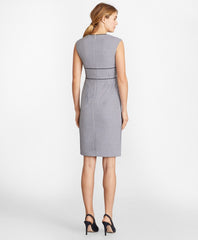 Brooks Brothers Women Petite Floral Jacquard Sheath Dress