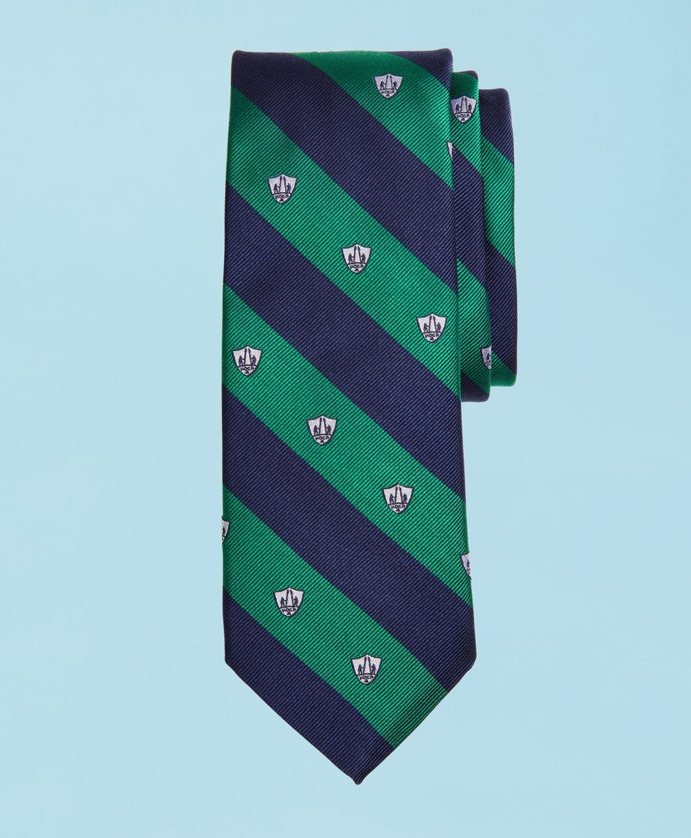Brooks Brothers Men Head Of The Charles® Regatta Striped Shield Slim Tie