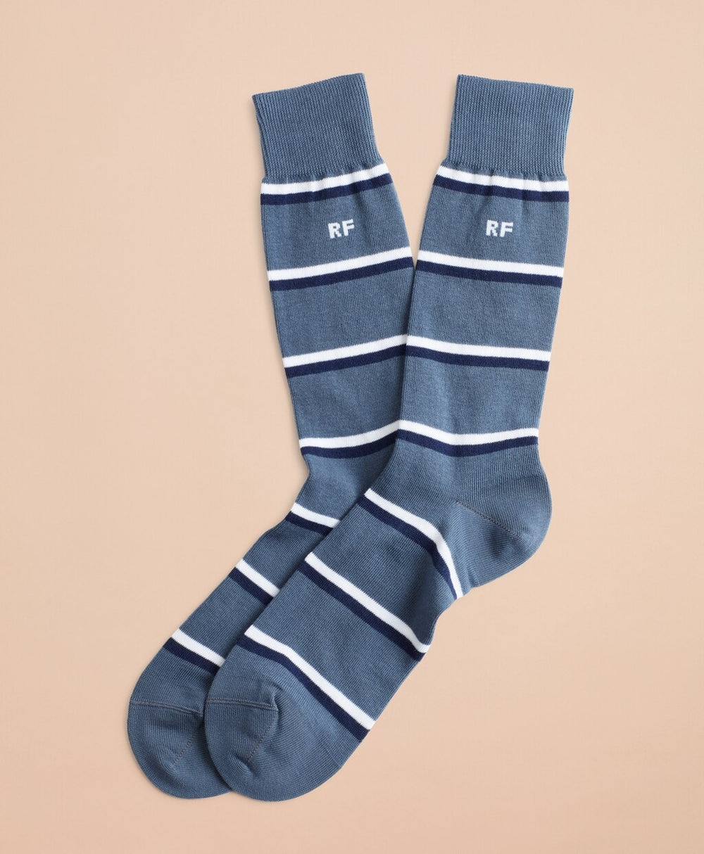 Brooks Brothers Men Double Stripe Crew Socks
