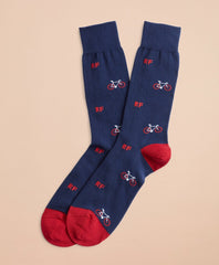 Brooks Brothers Men Bicycle Print Crew Socks
