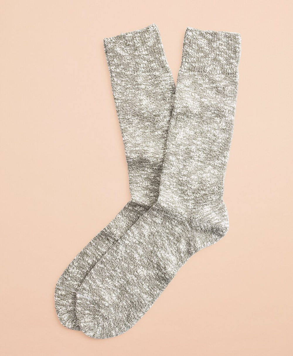 Brooks Brothers Men Marled Cotton Stretch Crew Socks