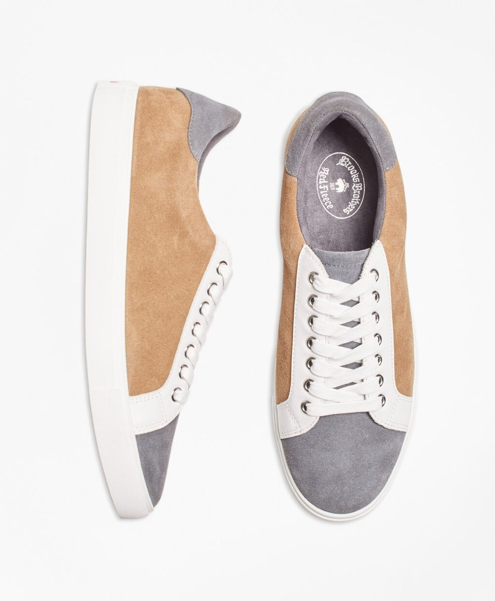 Brooks Brothers Men Color-Block Suede Sneakers