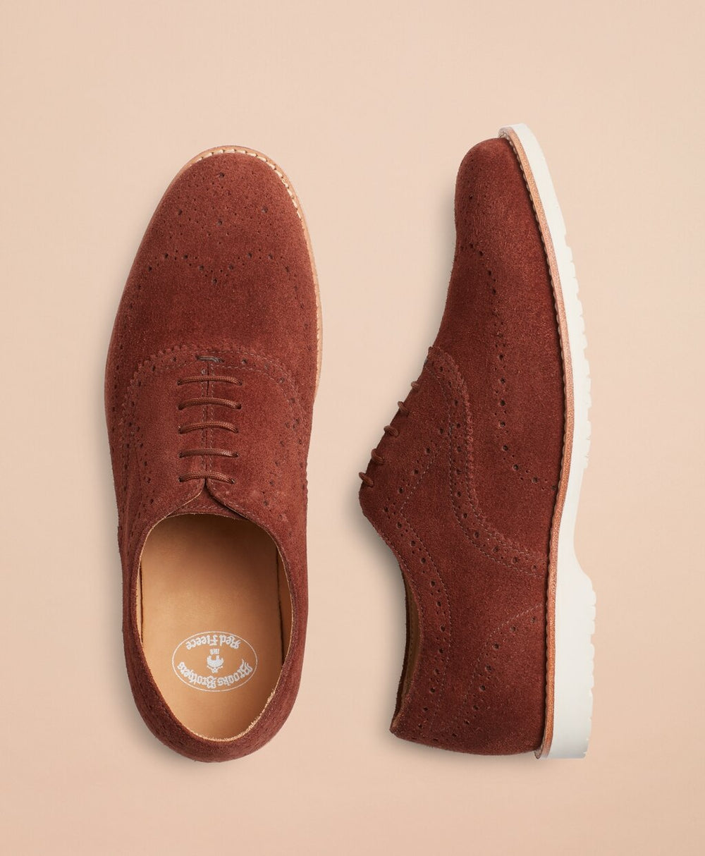 Brooks Brothers Men Nubuck Wingtips