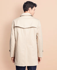 Brooks Brothers Men Water-Resistant Single-Breasted Trench Coat