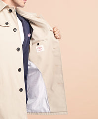 Brooks Brothers Men Water-Resistant Single-Breasted Trench Coat