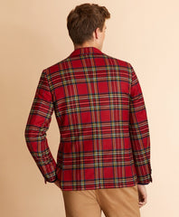 Brooks Brothers Men Wool-Blend Royal Stewart Tartan Sport Coat