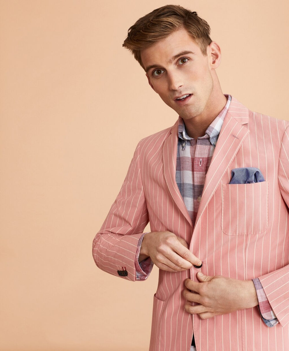 Brooks Brothers Men Striped Cotton Sport Coat
