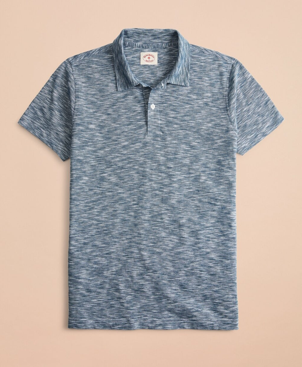 Brooks Brothers Men Feeder Stripe Slub Jersey Polo Shirt