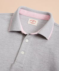 Brooks Brothers Men Tipped Heathered Pique Polo Shirt