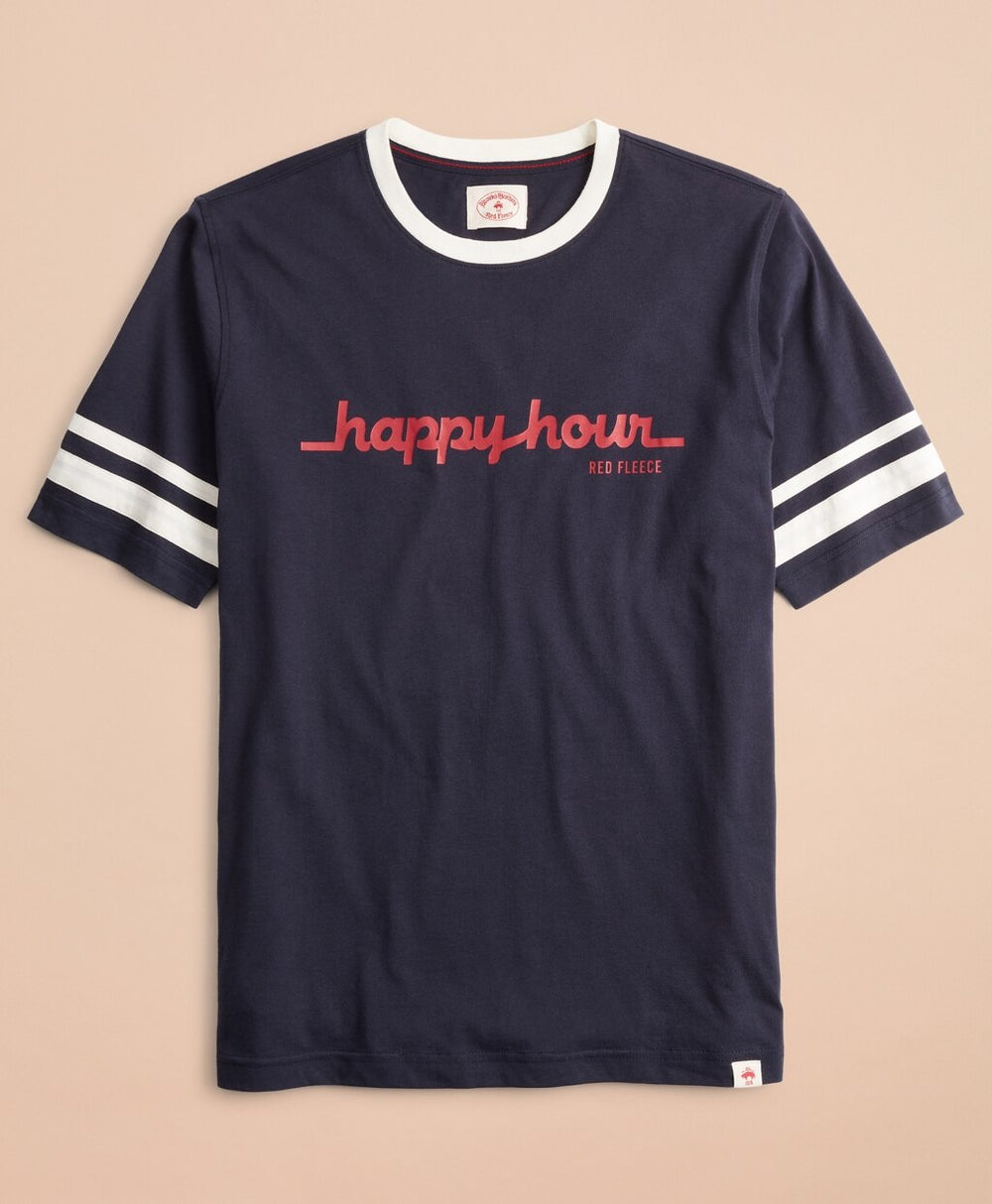Brooks Brothers Men Happy Hour Graphic Ringer T-Shirt