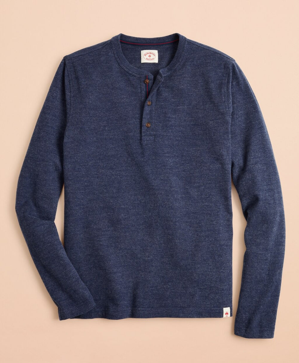 Brooks Brothers Men Cotton Jersey Long-Sleeve Henley