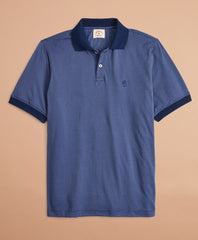 Brooks Brothers Men Cotton Jersey Mini-Stripe Polo Shirt