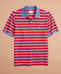 Brooks Brothers Men Striped Pique Polo Shirt