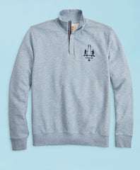 Brooks Brothers Men Head Of The Charles® Regatta Pique Half-Zip Fleece Sweatshirt