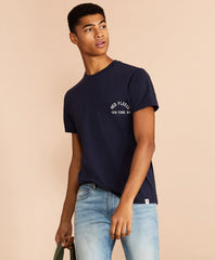 Brooks Brothers Men Jersey Cotton Red Fleece NY Graphic T-Shirt