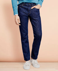 Brooks Brothers Men 901 Slim Straight Stretch Jeans in Indigo Denim
