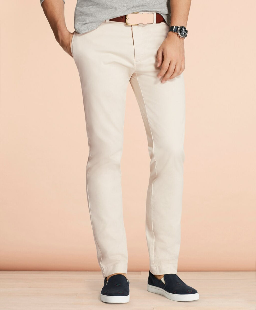 Brooks Brothers Men Slim-Fit Garment-Dyed Stretch Chinos
