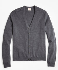 Brooks Brothers Men Merino Wool V-Neck Cardigan