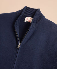 Brooks Brothers Men Merino Wool Zip-Up Sweater