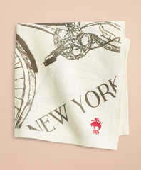Brooks Brothers Men Cotton Bicycle-Print Pocket Square