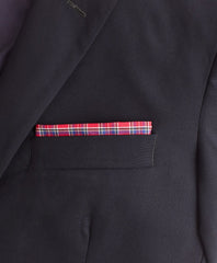 Brooks Brothers Men Red Tartan Cotton Pocket Square