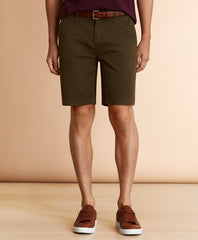 Brooks Brothers Men Garment-Dyed 9" Stretch Chino Shorts