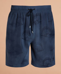 Brooks Brothers Men Magic Wave Print 6" Swim Trunks