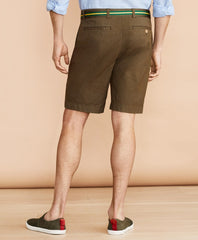 Brooks Brothers Men Cotton-Linen 9" Chino Shorts