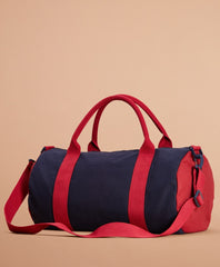 Brooks Brothers Men Red Fleece Canvas Duffle Bag