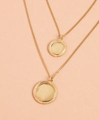 Brooks Brothers Women Demi Fine Layered Disk Necklace