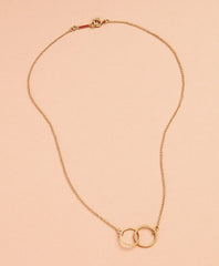 Brooks Brothers Women Demi Fine Interlocking Ring Necklace