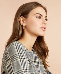 Brooks Brothers Women Demi-Fine Crystal Hoop Earrings