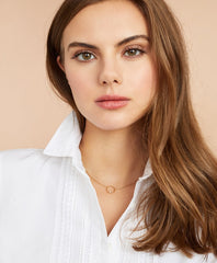 Brooks Brothers Women Demi-Fine Crystal Circle Pendant Necklace
