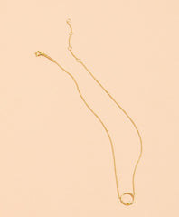 Brooks Brothers Women Demi-Fine Crystal Circle Pendant Necklace
