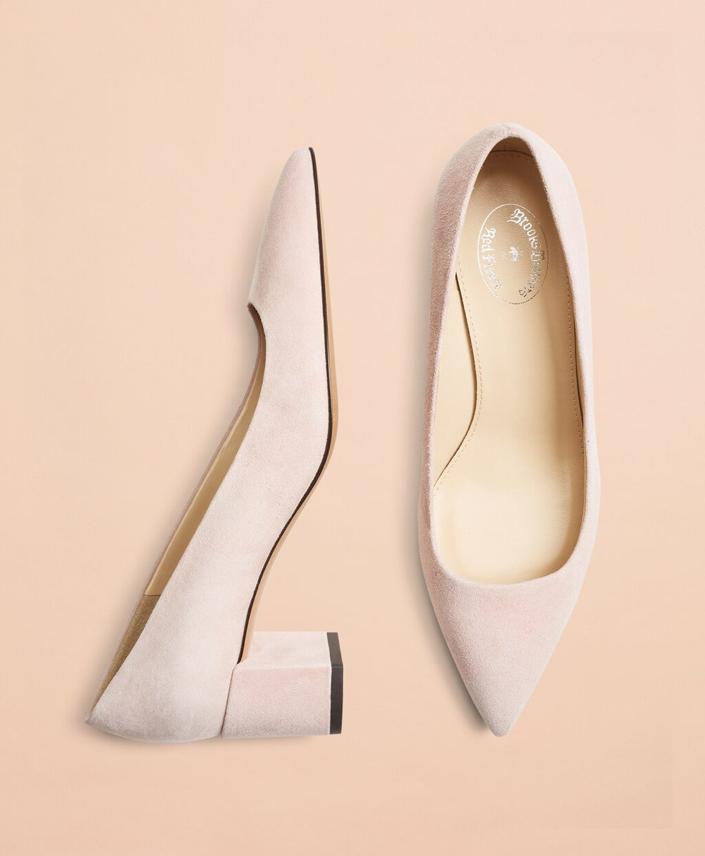 Brooks Brothers Women Point-Toe Block-Heel Pumps