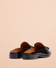 Brooks Brothers Women Leather Tassel Loafer Mules
