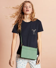 Brooks Brothers Women Saffiano Leather Cross-Body Bag
