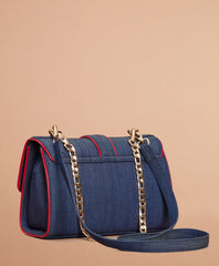 Brooks Brothers Women Denim Chain-Strap Shoulder Bag