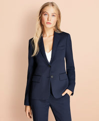 Brooks Brothers Women Stretch Wool Two-Button Jacket