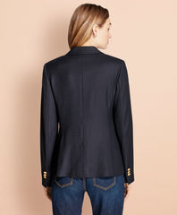 Brooks Brothers Women Patch Pocket Stretch Wool Blazer