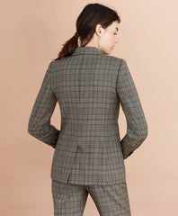 Brooks Brothers Women Plaid Wool Tweed Jacket