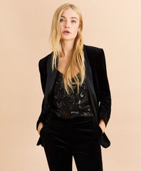 Brooks Brothers Women Velvet Tuxedo Jacket