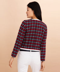 Brooks Brothers Women Checked Boucle Jacket