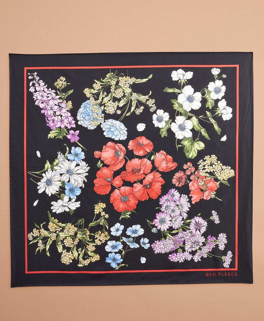 Brooks Brothers Women Floral-Print Silk Square Scarf